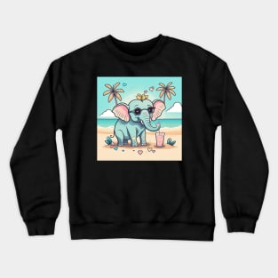 Sunny Sands and Elephant Friends Crewneck Sweatshirt